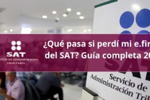 ¿Qué pasa si perdí mi e.firma del SAT? Guía completa 2025